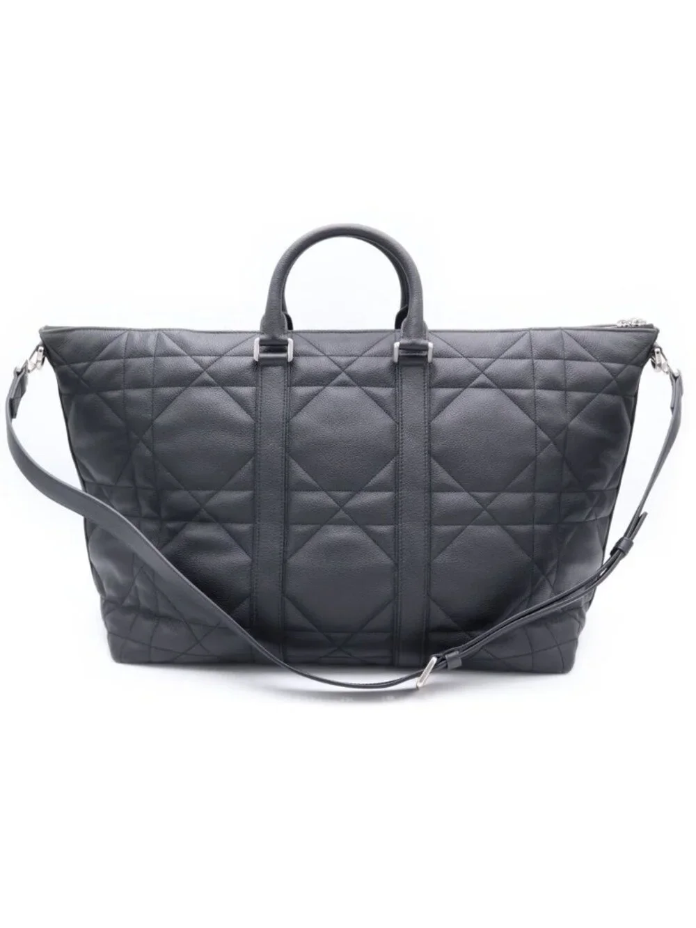 Dior Weekender 40 Wi Maxicannage Boston Bag Black